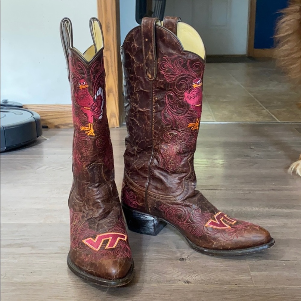 Virginia Tech Cowgirl Boots size 9